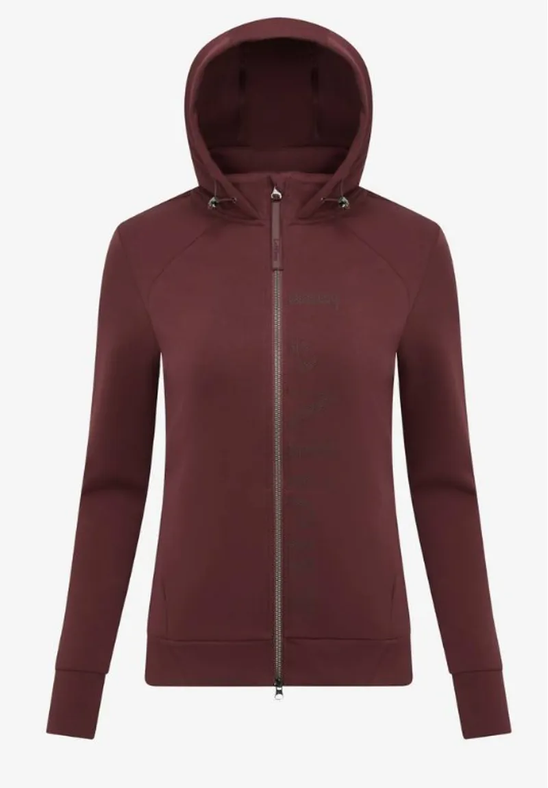 Le Mieux Elite Zip Through Hoodie Burgundy-2